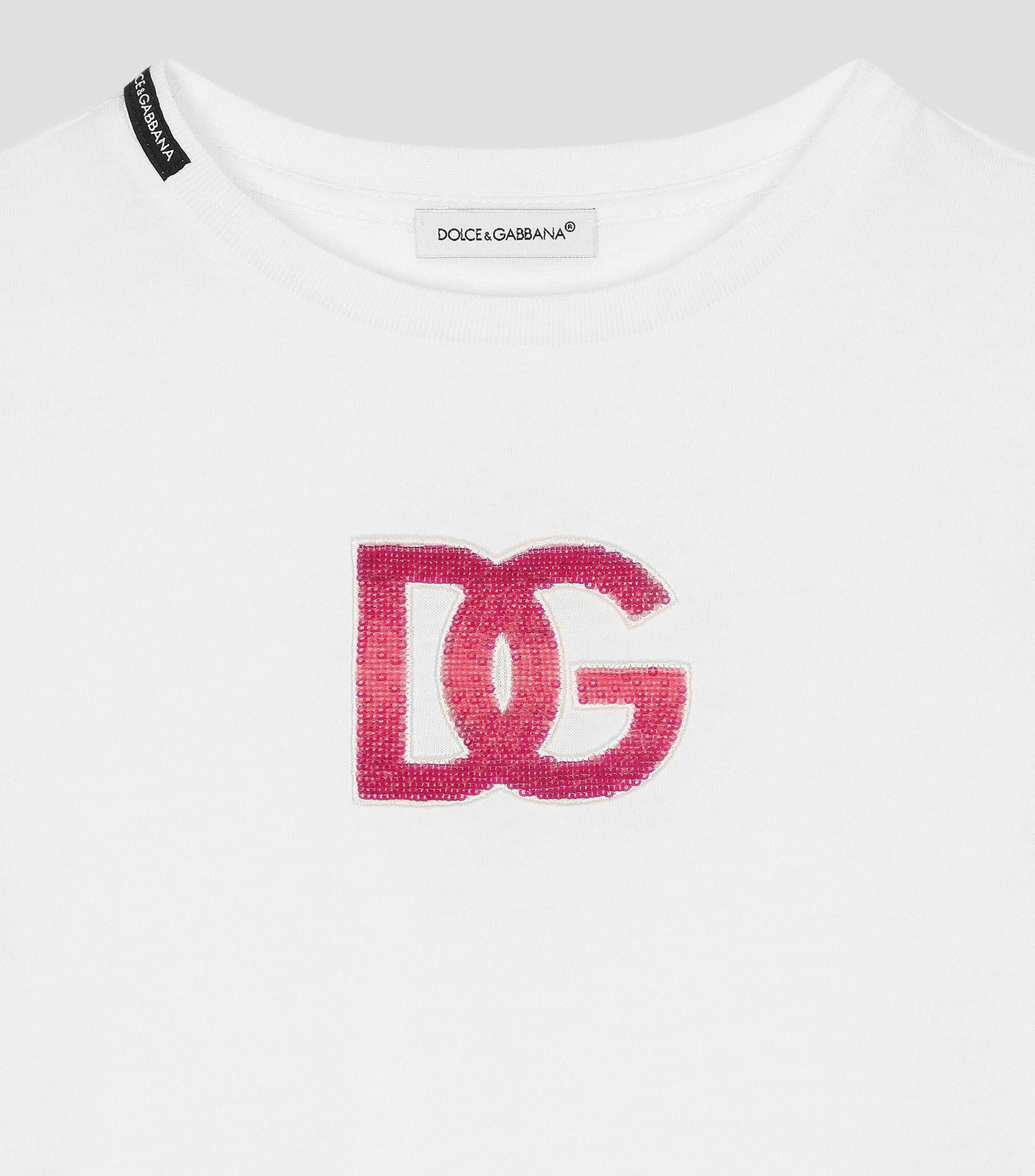 Playera de cuello redondo y manga corta Winter Flower con logo Niña